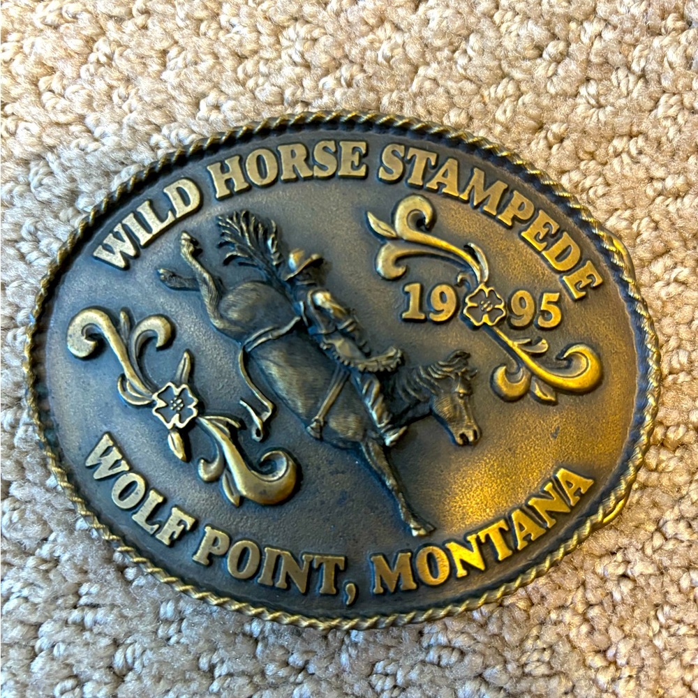 Siskiyou Ltd Ed Sculpted Western Belt Buckle Wild Horse Stampede ๐บ ๐ด - Picture 6 of 7